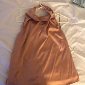 High Neck Open Back Silky stop